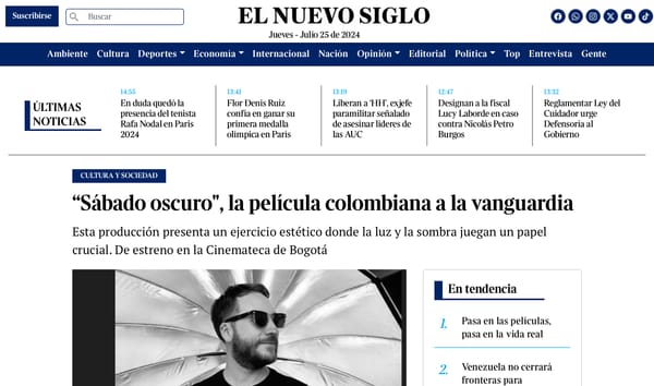 Sábado Oscuro, la película colombiana a la vanguardia